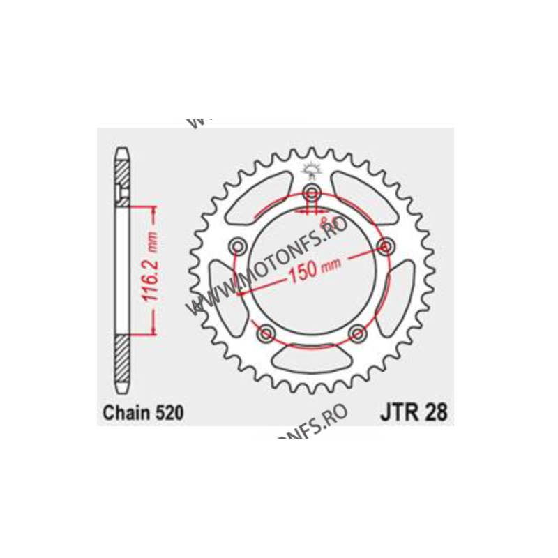 JT - Foaie (spate) JTR28, 42 dinti - Aprilia RS250 1995-2003 115-453-42  JT Foi Spate 122,00 lei 122,00 lei 102,52 lei 102,52...