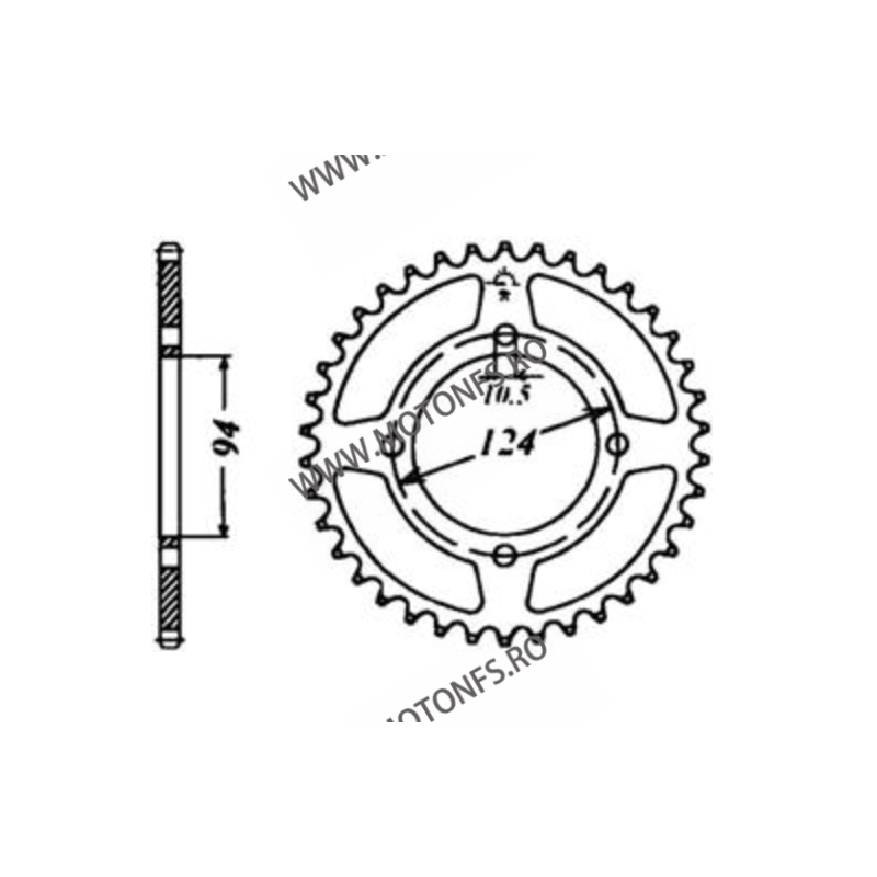 JT - Foaie (spate) JTR282, 34 dinti - CB 500K2 4-Zyl 1971-1976 111-645-34  JT Foi Spate 117,00 lei 117,00 lei 98,32 lei 98,32...