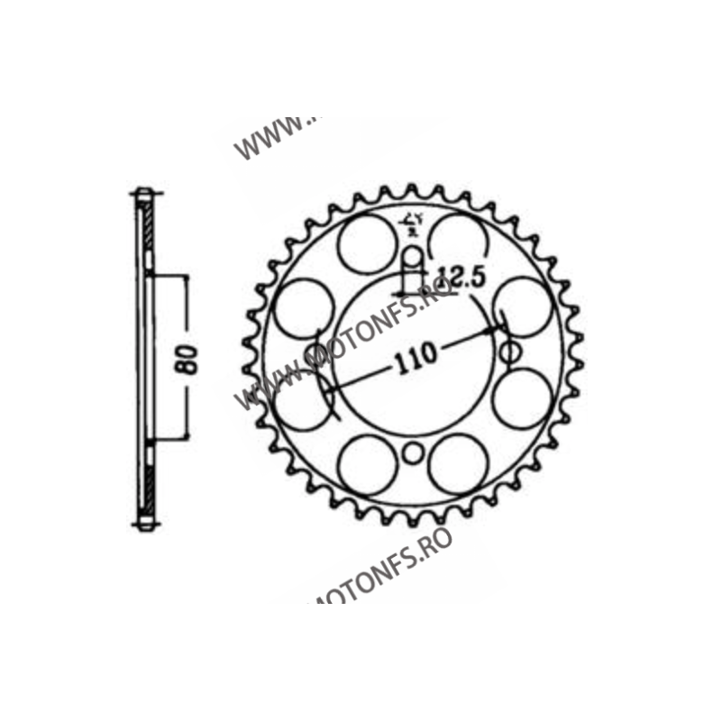 JT - Foaie (spate) JTR284, 37 dinti - CB650 1978-1981 111-644-37  JT Foi Spate 127,00 lei 127,00 lei 106,72 lei 106,72 lei