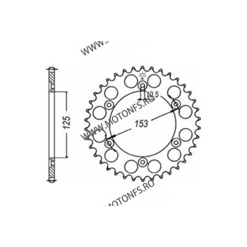 JT - Foaie (spate) JTR301, 40 dinti -Honda CRF250 L	2012 - 2016 CRF300 L / CRF300 Rally Euro5	2021 - 111-472-40  JT Foi Spate...