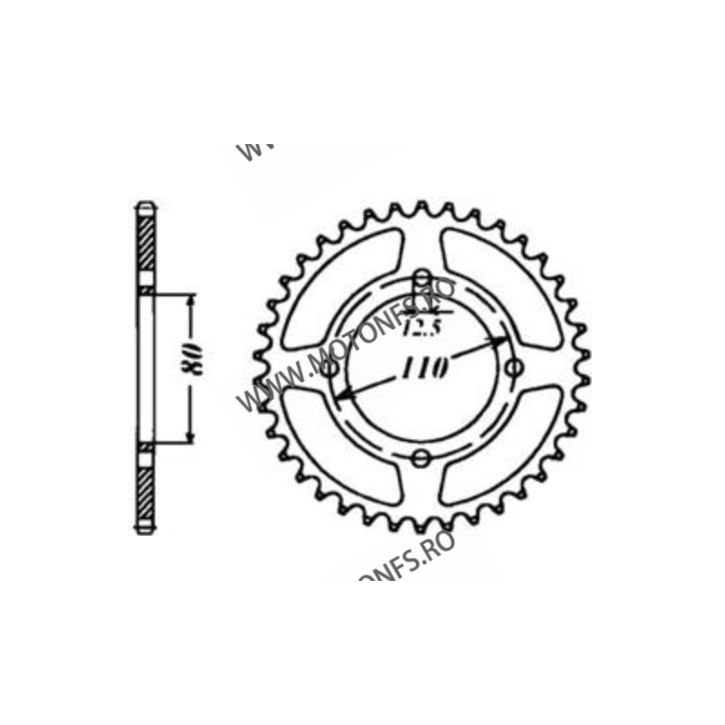 JT - Foaie (spate) JTR333, 38 dinti - Honda CB750	1977 - 1978 CB750 K	1979 - 1979 111-844-38  JT Foi Spate 161,00 lei 161,00 ...