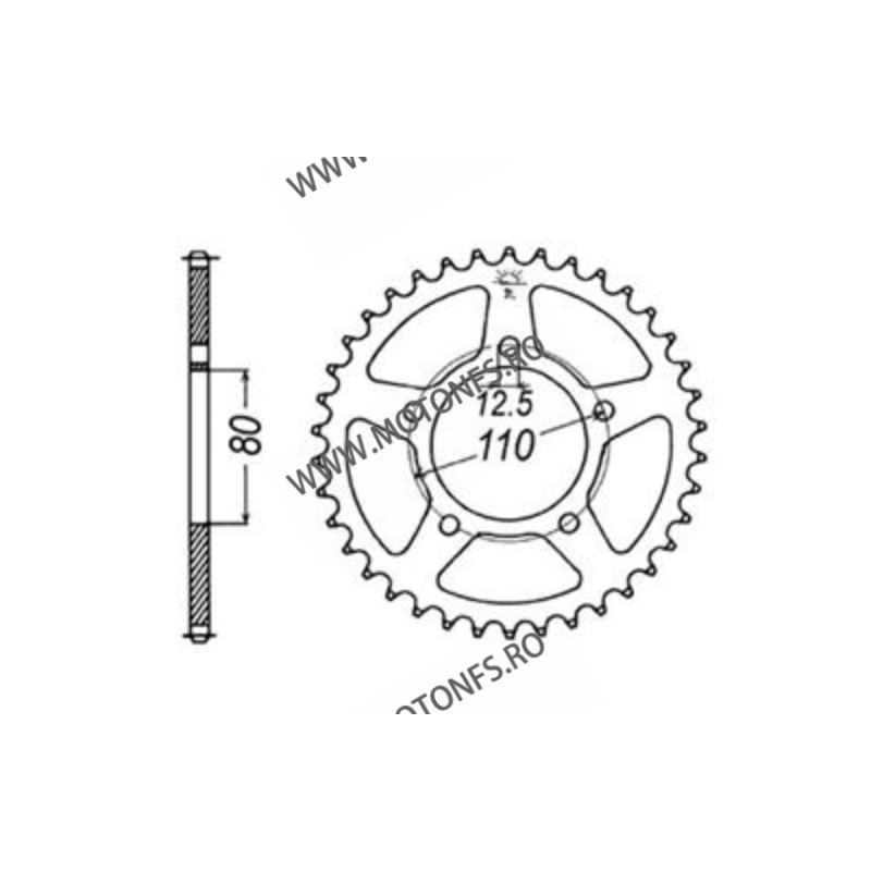 JT - Foaie (spate) JTR336, 33 dinti -Honda CBX1000	1979 - 1980 111-852-33  JT Foi Spate 165,00 lei 165,00 lei 138,66 lei 138,...