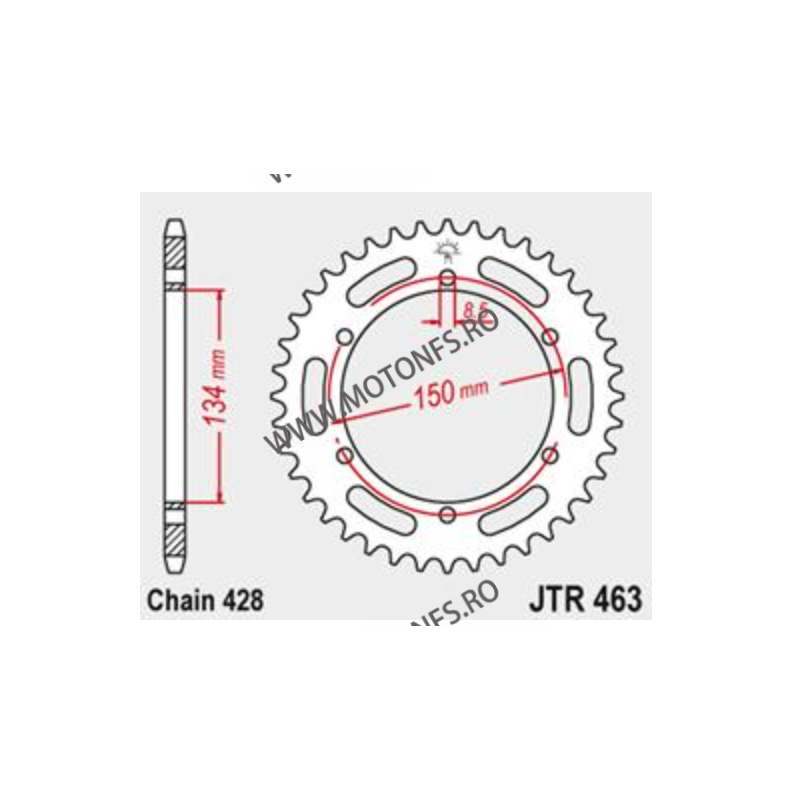 JT - Foaie (spate) JTR463, 48 dinti - Kawasaki KMX125 1986-2003 KMX200 1988 - 1990 114-368-48  JT Foi Spate 93,00 lei 93,00 l...