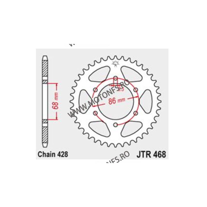 JT - Foaie (spate) JTR468, 46 dinti -Kawasaki BN125 Eliminator 1997- 114-367-46  JT Foi Spate 78,00 lei 78,00 lei 65,55 lei 6...