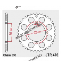 JT - Foaie (spate) JTR476, 45 dinti -Kawasaki Z400 B Z400 D Z400 G Z440 A LTD Z440 C 114-641-45  JT Foi Spate 161,00 lei 161,...