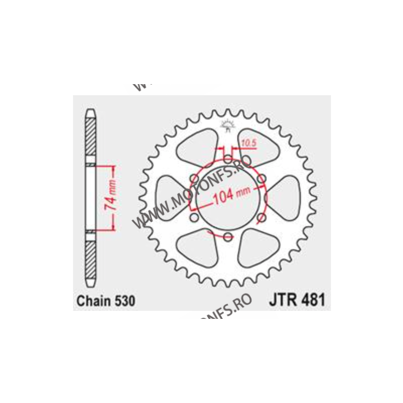 JT - Foaie (spate) JTR481, 42 dinti -Kawasaki KAWASAKI	400	Z400 J	1980 - 1983 KAWASAKI	650	Z650	1977 - 1978 114-661-42  JT Fo...