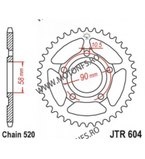 JT - Foaie (spate) JTR604, 40 dinti - HONDA	125	CRM125	1990 - 1999 111-453-40  JT Foi Spate 102,00 lei 102,00 lei 85,71 lei 8...