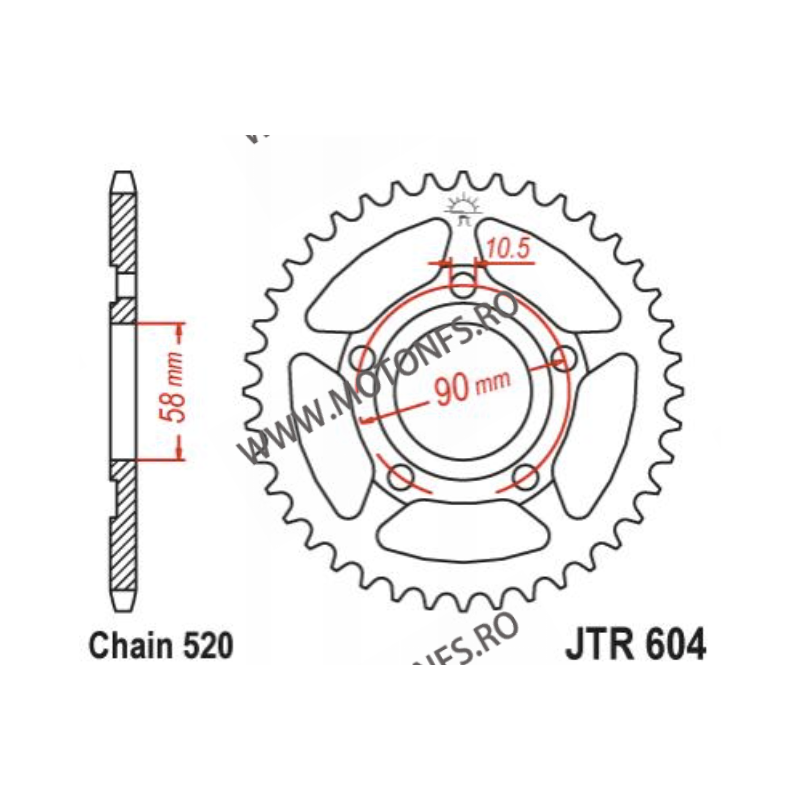 JT - Foaie (spate) JTR604, 40 dinti - HONDA	125	CRM125	1990 - 1999 111-453-40  JT Foi Spate 102,00 lei 102,00 lei 85,71 lei 8...