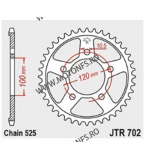 JT - Foaie (spate) JTR702, 40 dinti - APRILIA NA850 Mana /GT RSV1000 Mille /R /Factory RSV1000 Tuono R RSV4 1000 Factory APRC...