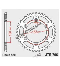 JT - Foaie (spate) JTR706, 48 dinti -APRILIA	450	RXV450	2006 - 2015 APRILIA	550	RXV550	2006 - 2013 115-474-48  JT Foi Spate 1...