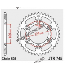 JT - Foaie (spate) JTR745, 38 dinti - Ducati 996 ST4s /ABS Paul Smart 1000 Sport 1000 Supersport 1000 DS 115-561-38  JT Foi S...