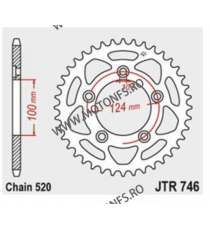 JT - Foaie (spate) JTR746, 39 dinti - Ducati Scrambler 1100 / Sport / Special	2018 - 2021 Scrambler 1100 Dark Pro / Sport Pro...