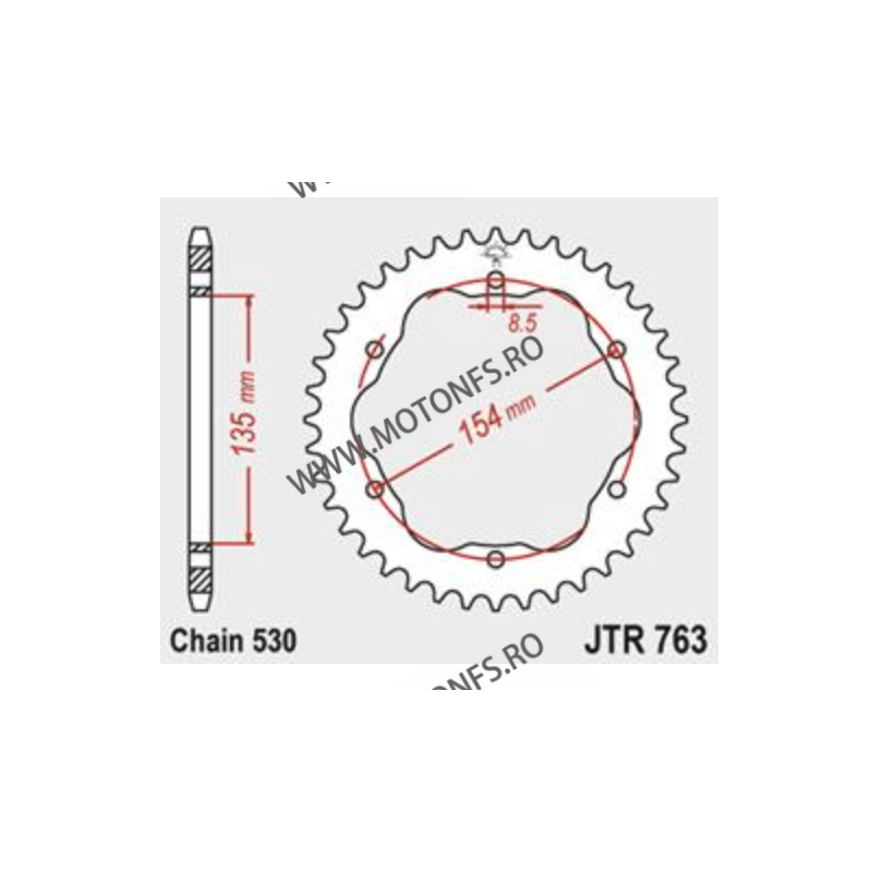 JT - Foaie (spate) JTR761, 43 dinti - Ducati - cu Adaptor 110-003 / 110-004 115-693-40  JT Foi Spate 170,00 lei 170,00 lei 14...