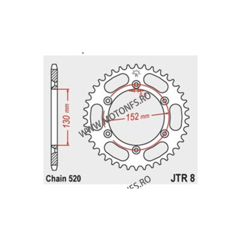 JT - Foaie (spate) JTR8, 48 dinti - BMW	450	G450 X	2008 - 2011 115-478-48  JT Foi Spate 127,00 lei 127,00 lei 106,72 lei 106,...