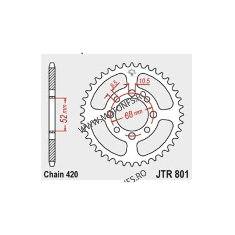 JT - Foaie (spate) JTR801, 32 dinti - KAWASAKI KLX110	2003 - 2009 / SUZUKI RV50 113-241-32  JT Foi Spate 64,00 lei 64,00 lei ...