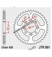 JT - Foaie (spate) JTR801, 38 dinti - KAWASAKI KLX110 / SUZUKI RV50 DRZ110 113-241-38  JT Foi Spate 64,00 lei 64,00 lei 53,78...