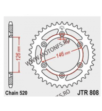 JT - Foaie (spate) JTR808, 41 dinti - SUZUKI DR 350SE 1996-1998 /DR-Z400SM 2005-2009- 113-468-41/113-468-41-1  JT Foi Spate 1...