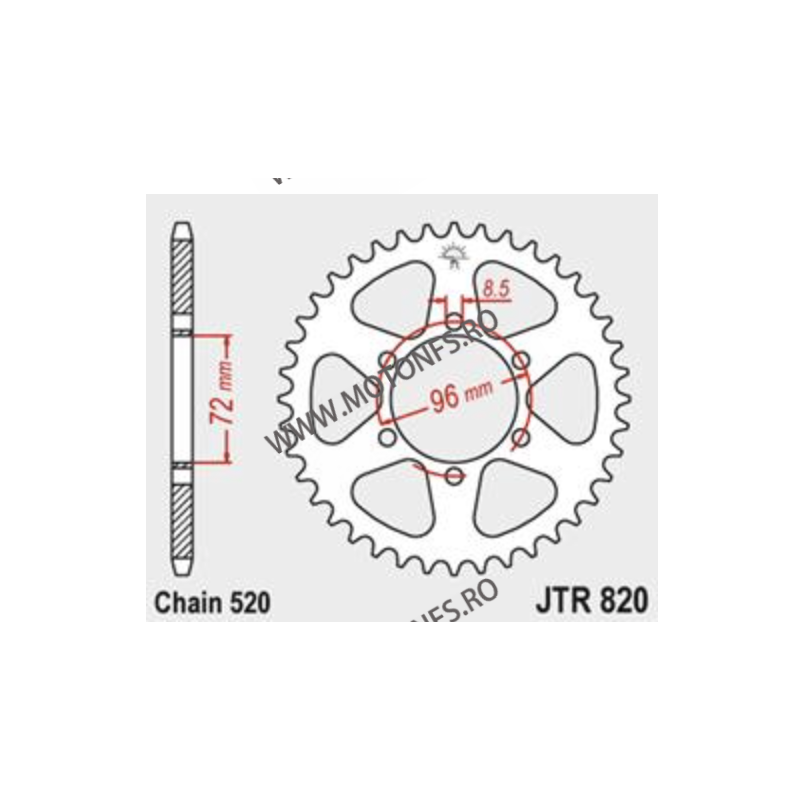 JT - Foaie (spate) JTR820, 42 dinti - SUZUKI DR250S 1982-1987 /SP370/400 113-462-42  JT Foi Spate 107,00 lei 107,00 lei 89,92...