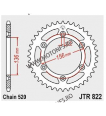 JT - Foaie (spate) JTR822, 41 dinti -SUZUKI DR350S/SE 1994-1995 113-465-41  JT Foi Spate 112,00 lei 112,00 lei 94,12 lei 94,1...