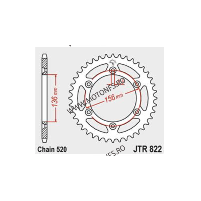 JT - Foaie (spate) JTR822, 41 dinti -SUZUKI DR350S/SE 1994-1995 113-465-41  JT Foi Spate 112,00 lei 112,00 lei 94,12 lei 94,1...