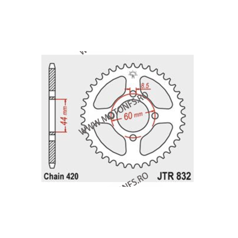 JT - Foaie (spate) JTR832, 52 dinti - YAMAHA	50	DT50	1988 - 1992 112-241-52  JT Foi Spate 78,00 lei 78,00 lei 65,55 lei 65,55...