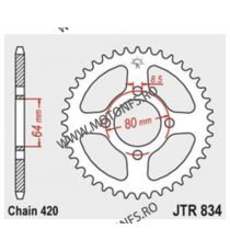 JT - Foaie (spate) JTR834, 43 dinti - YAMAHA	50	FS1 / FS50	1977 - 1978 YAMAHA	50	LB50 CHAPPY	1980 - 1983 112-242-43  JT Foi S...