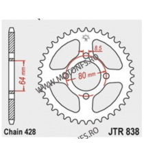 JT - Foaie (spate) JTR838, 43 dinti - YAMAHA	125	YBR125 Custom	2008 - 2016 112-342-43  JT Foi Spate 73,00 lei 73,00 lei 61,34...