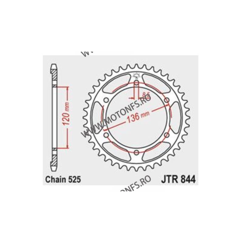 JT - Foaie (spate) JTR844, 44 dinti - YAMAHA	400	FZR400	1988 - 1990 112-565-44  JT Foi Spate 141,00 lei 141,00 lei 118,49 lei...