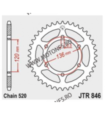 JT - Foaie (spate) JTR846, 39 dinti - RD350LC YPVS 1983-/SZR660 1997- 112-465-39  JT Foi Spate 102,00 lei 102,00 lei 85,71 le...