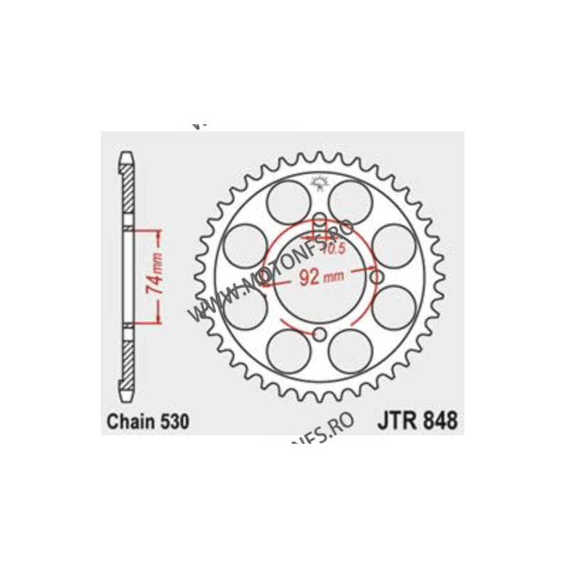 JT - Foaie (spate) JTR848, 39 dinti -YAMAHA RD250 (LC) 1973-1979 YAMAHA	350	RD350 LC	1980 - 1982 112-647-39  JT Foi Spate 141...