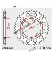 JT - Foaie (spate) JTR853, 44 dinti - Yamaha TT250 R / RS DT400 /MX TT600 (Street Enduro) TT600 R TT600 S 112-469-44  JT Foi ...