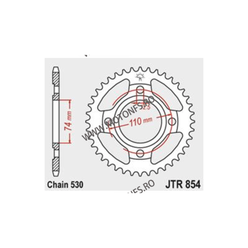 JT - Foaie (spate) JTR854, 36 dinti - YAMAHA	400	XS400 SE	1980 - 1983 112-644-36  JT Foi Spate 131,00 lei 131,00 lei 110,08 l...