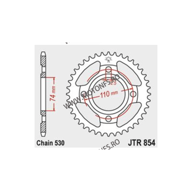 JT - Foaie (spate) JTR854, 43 dinti - Yamah XS360	1977 - 1979 XS500	1976 - 1979 112-644-43  JT Foi Spate 161,00 lei 161,00 le...