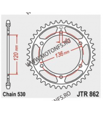 JT - Foaie (spate) JTR862, 38 dinti - YAMAHA	500	RD500 LC	1984 - 1987 112-664-38  JT Foi Spate 146,00 lei 146,00 lei 122,69 l...