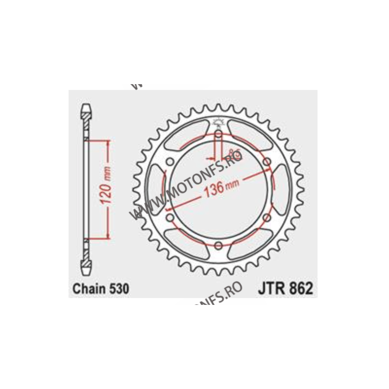 JT - Foaie (spate) JTR862, 38 dinti - YAMAHA	500	RD500 LC	1984 - 1987 112-664-38  JT Foi Spate 146,00 lei 146,00 lei 122,69 l...