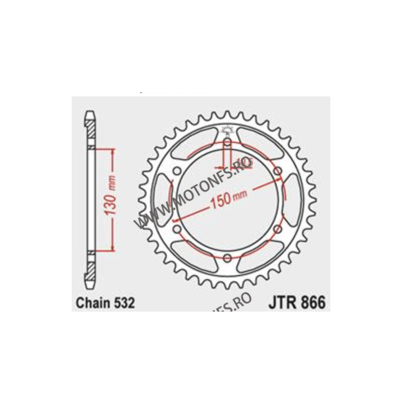 JT - Foaie (spate) JTR866, 39 dinti - YAMAHA	750	YZF750 SP	1993 - 1997 112-768-39  JT Foi Spate 156,00 lei 156,00 lei 131,09 ...