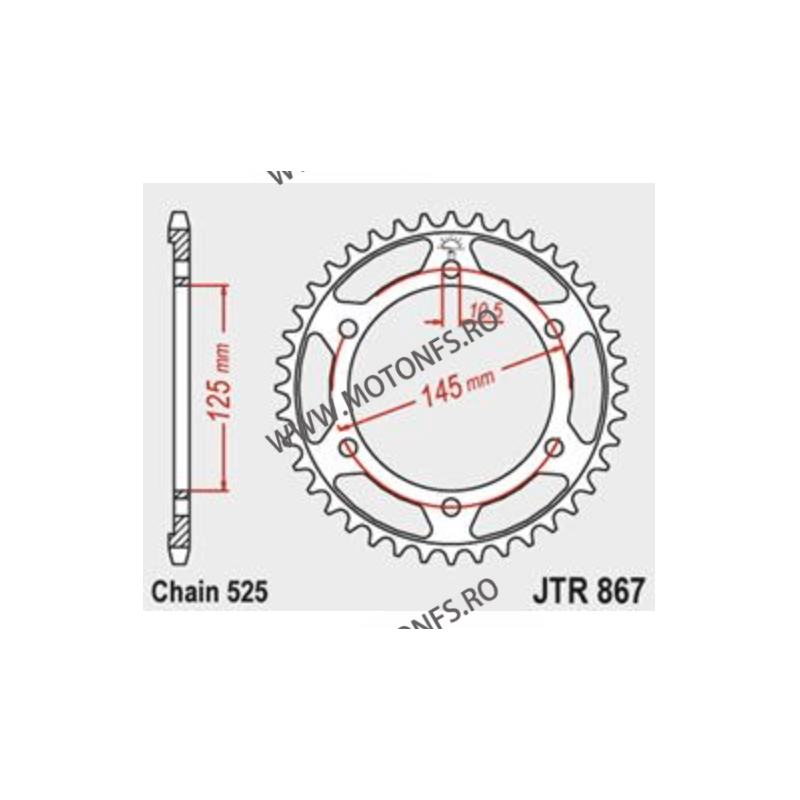 JT - Foaie (spate) JTR867, 42 dinti - YAMAHA	850	TDM850	1996 - 1998 112-566-42  JT Foi Spate 131,00 lei 131,00 lei 110,08 lei...