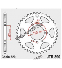 JT - Foaie (spate) JTR890, 45 dinti - KTMDuke 125 RC 125 Adventure 390 Duke 390 RC 390 115-431-45-1  JT Foi Spate 102,00 lei ...