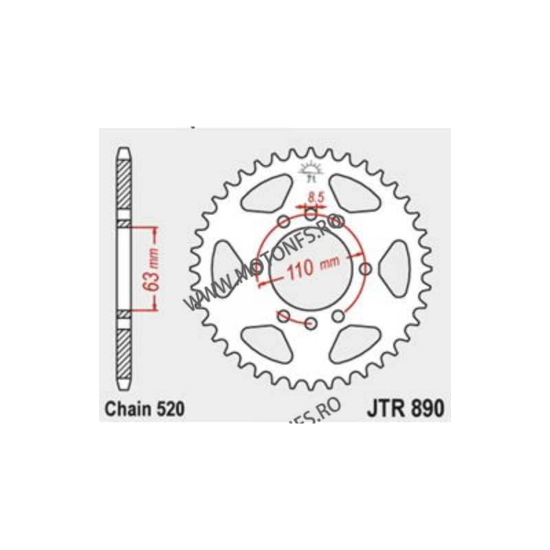 JT - Foaie (spate) JTR890, 45 dinti - KTMDuke 125 RC 125 Adventure 390 Duke 390 RC 390 115-431-45-1  JT Foi Spate 102,00 lei ...