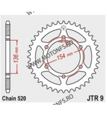 JT - Foaie (spate) JTR9, 47 dinti - BMW	650	G650 Xchallenge	2007 - 2010 BMW	650	G650 Xcountry	2007 - 2010 115-479-47  JT Foi ...