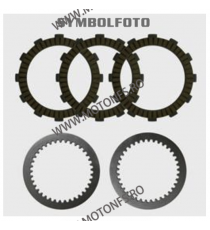 CRF50 ST50 DAX ZB50 XR50 CRF70 XR70 R ST70 DAXSet 3 Pcs Placi De Frictiune / 2 Pcs Lamele Metalice Ambreiaj F.C.C. 041-640 F....