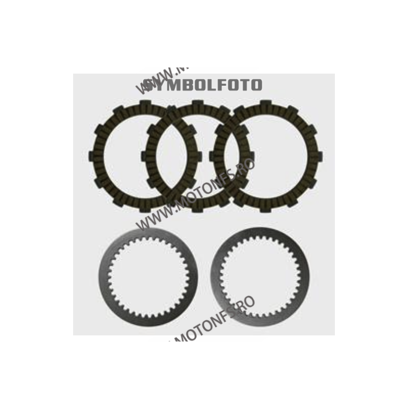 CRF50 ST50 DAX ZB50 XR50 CRF70 XR70 R ST70 DAXSet 3 Pcs Placi De Frictiune / 2 Pcs Lamele Metalice Ambreiaj F.C.C. 041-640 F....