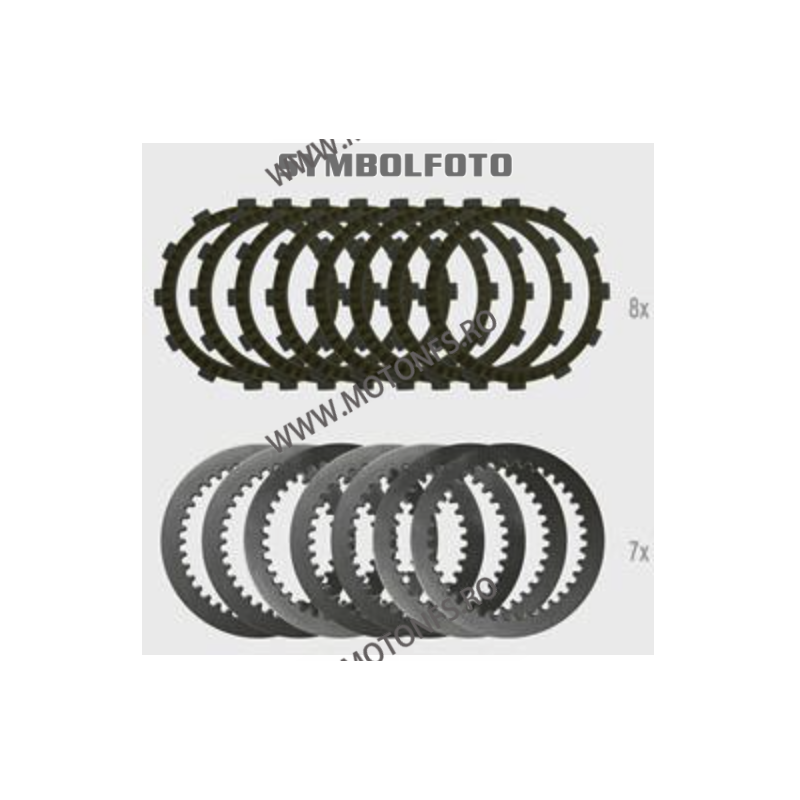 CRF450 R	2009 - 2010 Set 8 Pcs Placi De Frictiune / 7 Pcs Lamele Metalice Ambreiaj F.C.C. 041-642 F.C.C. Clutch Technology Pl...