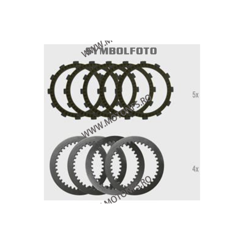 CR80 R	1985 - 1986 Set 5 Pcs Placi De Frictiune / 4 Pcs Lamele Metalice Ambreiaj F.C.C. 041-651 F.C.C. Clutch Technology Plac...