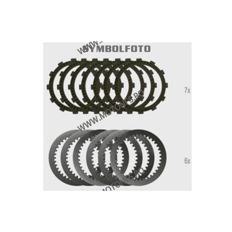 CR125 R	1987 - 1999 Set 7 Pcs Placi De Frictiune / 6 Pcs Lamele Metalice Ambreiaj F.C.C. 041-652 F.C.C. Clutch Technology Pla...