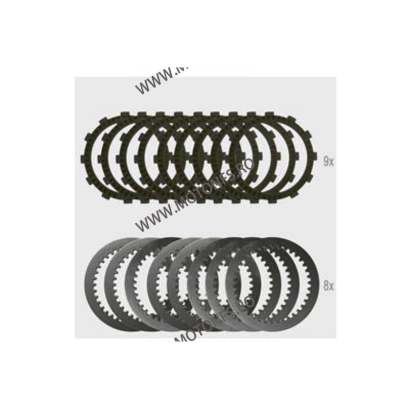 YZ426 F	2001 - 2002 Set 9 Pcs Placi De Frictiune / 8 Pcs Lamele Metalice Ambreiaj F.C.C. 042-651 F.C.C. Clutch Technology Pla...