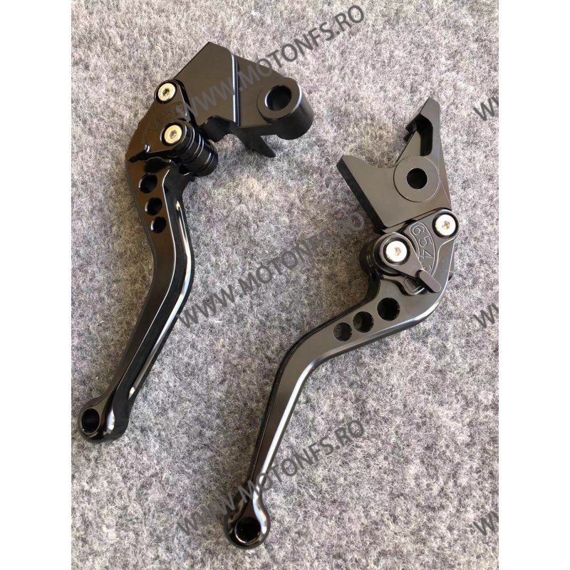 ZX6R / ZX636R / ZX6RR ZX9R ZX10R Z1000 (Z750 2007-2012not Z750S model) Kawasaki Manete Scurte Ambreiaj Frana Classic Negru MS...