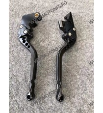 FZ6 N/S FZ1 MT09 FZ8 XSR700/900 XV950 XJ6 Yamaha Manete Lungi Ambreiaj Frana Classic Negru MNL-F16/Y688  Manete CNC Dedicat Y...