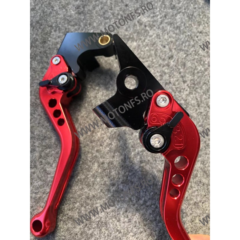 FZ6 N/S FZ1 MT09 FZ8 XSR700/900 XV950 XJ6 Yamaha Manete Scurte Ambreiaj Frana Classic Rosu Cu Cheieta Negru W85CU MSRO-F16/Y6...