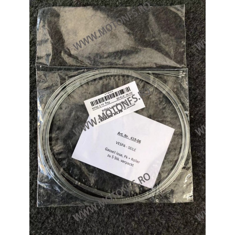 CABLU Universal 5BUC FARA HUSA cu niplu cilindric Ø 3x3 Lungime 2m / Ø 1.25mm 419-06 MOTOPRO Cablu Acceleratie / Ambreiaj Uni...